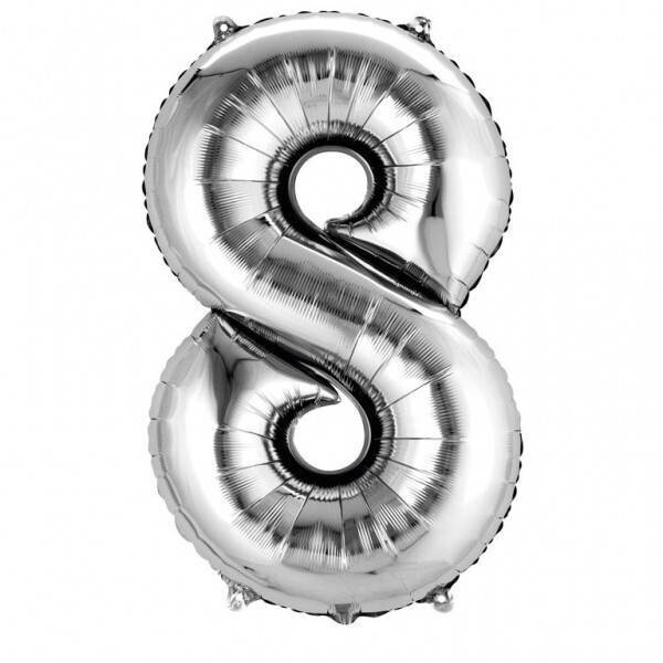Foil Balloon - Silver - #8 - 21&quot;x34&quot;