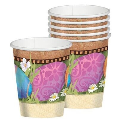 Paper Cups- Easter Elegance- 8pk/9oz