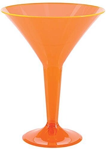 Glasses-Martini-Neon assorted-Plastic-8oz-20pk