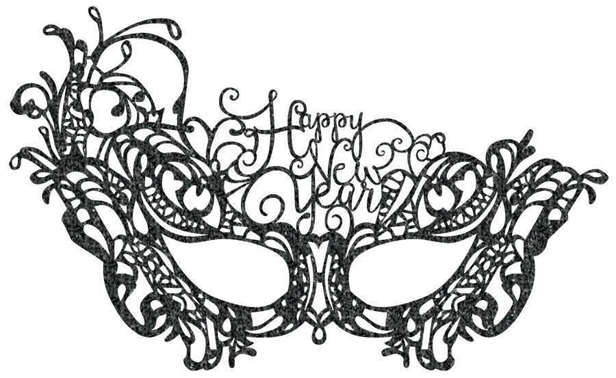 Mask-New Year-Lace-Black