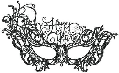Mask-New Year-Lace-Black