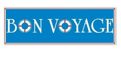 Sign Banner-Plastic-Bon Voyage-1pkg
