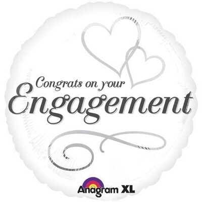 Foil Balloon - Congrats on Your Engagement - 18&quot;