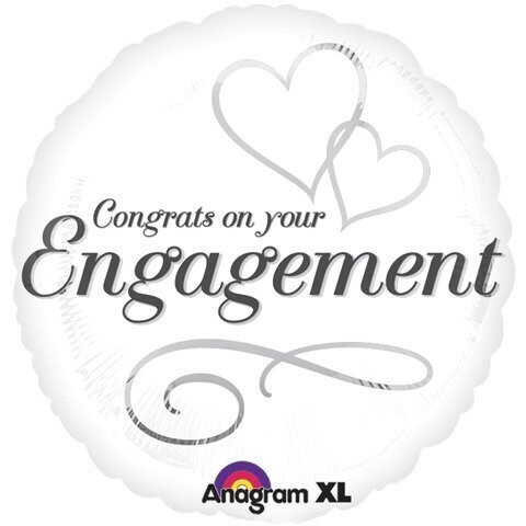 Foil Balloon - Congrats on Your Engagement - 18&quot;