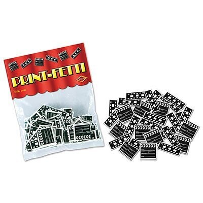 Confetti-Movie Set Clapboard and Filmstrip-14g