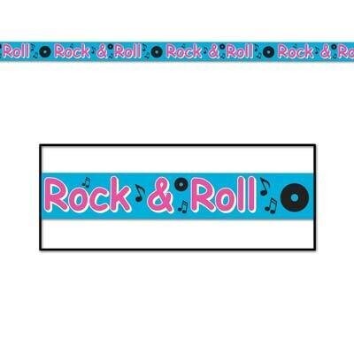 Party Tape-Plastic-50&#39;s Rock &amp; Roll-1pkg-20ft