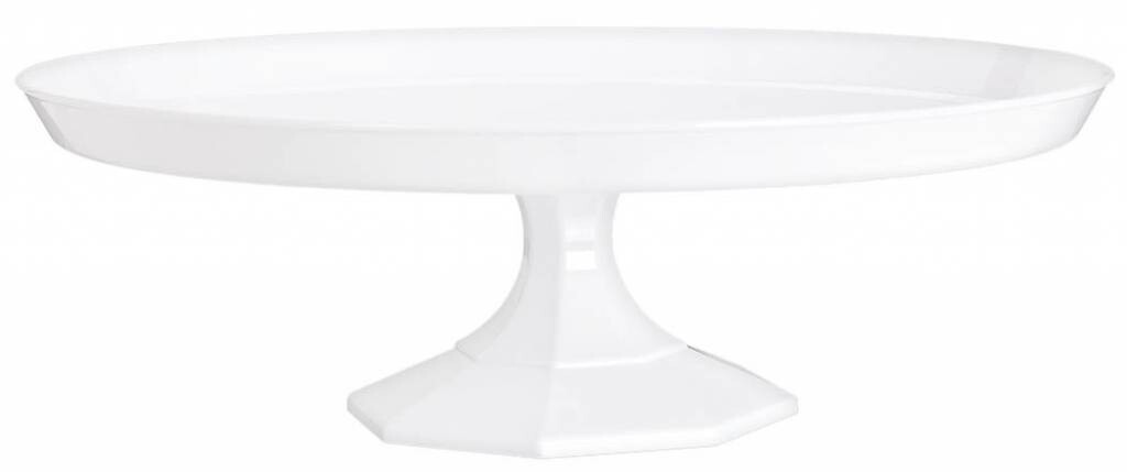 Cake Stand-White-Plastic-11.75&#39;&#39;