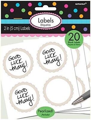 Labels-Scalloped-Pearl White-20pk/2&#39;&#39;