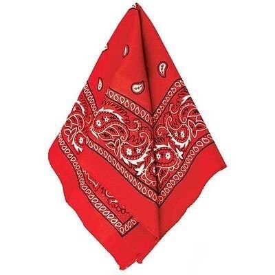 Costume Accessory-Red Bandana-1pkg-20&quot;x20&#39;&#39;