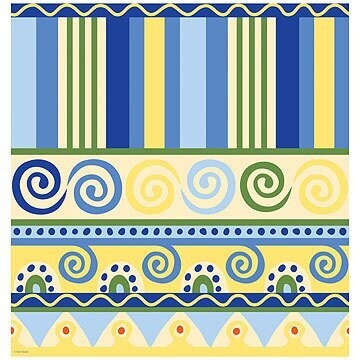 Tablecover-Rectangle-Mediterranean Pottery-54&#39;&#39;x108&#39;&#39;-Plastic (Discontinued)