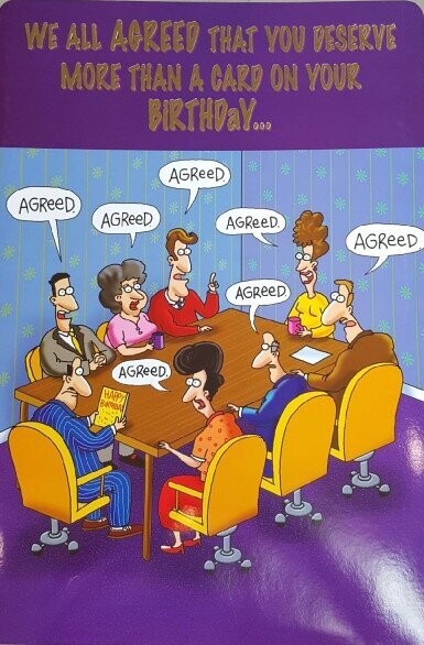 Jumbo Card-Happy Birthday From All of Us-1pkg-24&quot;x17&quot;