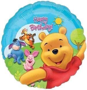 Foil Balloon - Winnie the Pooh Happy Birthday - 18&quot;