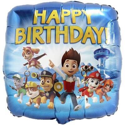 Foil Balloon-Standard 18&quot;-Paw Patrol Happy Birthday