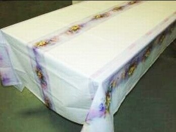 Tablecover-Rectangle-Paintbox Pansies-Plastic- Discontinued