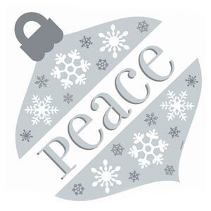 Paper Cutout- Peace Ornament- 12.5&quot;x11&quot;