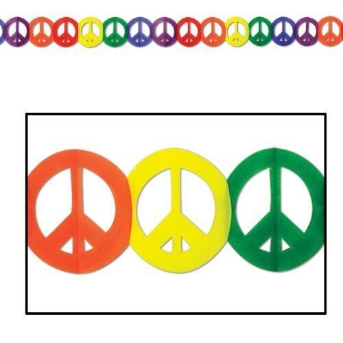 Garland-Tissue-Peace Sign-1pkg-12ft
