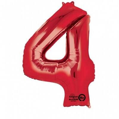 Foil Balloon - Red - #4 - 24&quot;x36&quot;