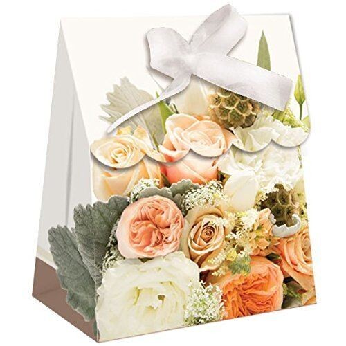 Favor Bags-Rose Gold Bouquet-Paper-4.4&#39;&#39;x3.4&#39;&#39;x1.5&#39;&#39;-12pk