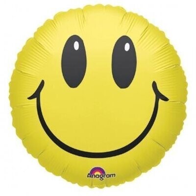 Foil Balloon - Big Yellow Smiley Face - 18&quot;