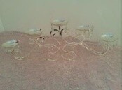 Rental-Silver 5 Level Candle Holder-1 Day
