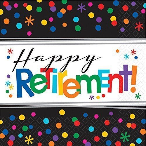 Napkins - LN - Happy Retirement - 16pk - 2ply