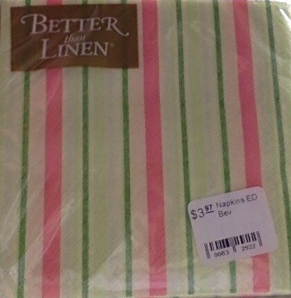 Napkins-BEV-Pink &amp; Green Decor-12pkg-1ply- Discontinued
