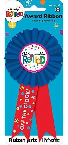 Award Ribbon-Officially Retired-6&#39;&#39;