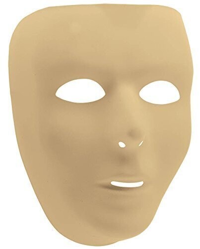 Mask-Full Face-Gold-Plastic