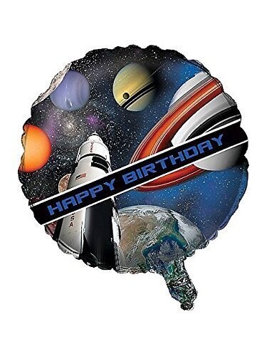 Foil Balloon - Space Blast Happy Birthday - 18&quot;
