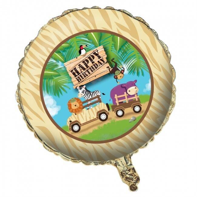 Foil Balloon - Safari Adventure Happy Birthday - 18&quot;