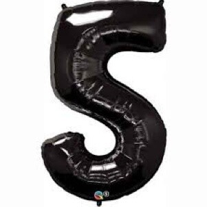 Foil Balloon - Black #5 - 34&quot;
