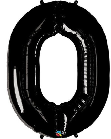 Foil Balloon - Black #0 - 34&quot;