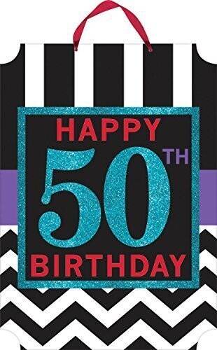 Sign- Celebration 50 -Board w/ Glitter