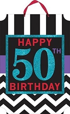 Sign- Celebration 50 -Board w/ Glitter