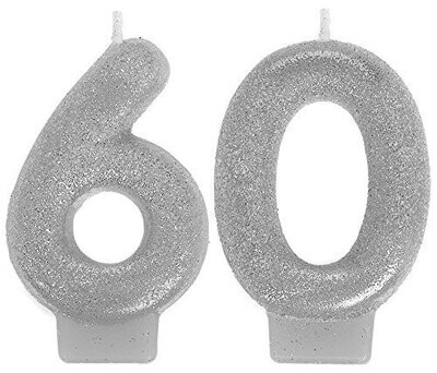 Candle -Sparkling 60th Birthday