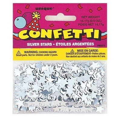 Confetti- Silver Stars- 14g