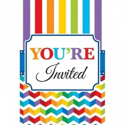 Invitations-Bright Birthday-20pkg-6.5&quot;x4.5&quot;