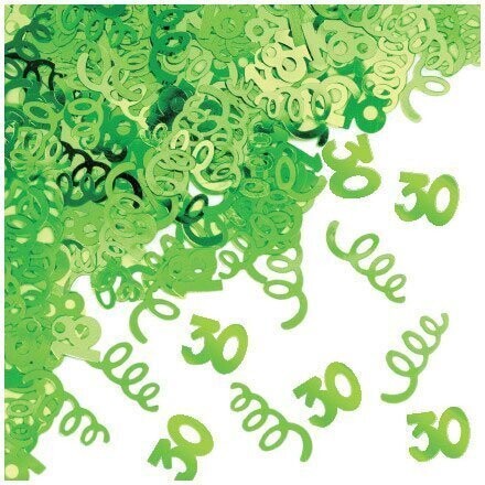 Confetti-Green Age 30 Swirls