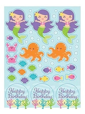 Stickers-Mermaid Friends-1pkg-4 Sheets