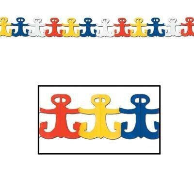 Garland-Tissue-Nautical Anchors-1pkg-12ft