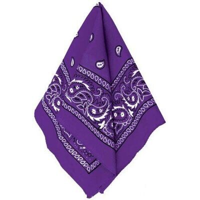 Costume Accessory-Purple Bandana-1pkg-20&quot;x20&quot;
