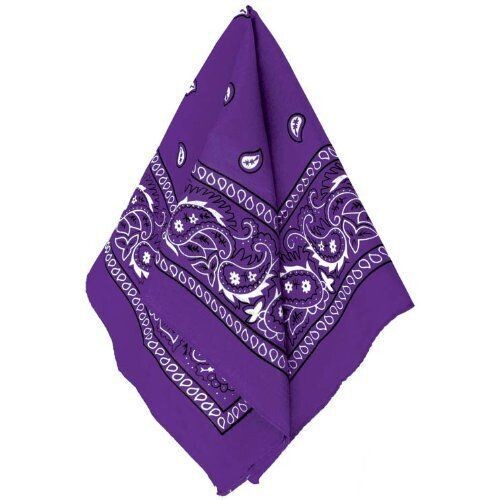 Costume Accessory-Purple Bandana-1pkg-20&quot;x20&quot;