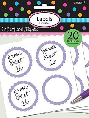 Labels-Scalloped-Lavender-20pk/2&#39;&#39;