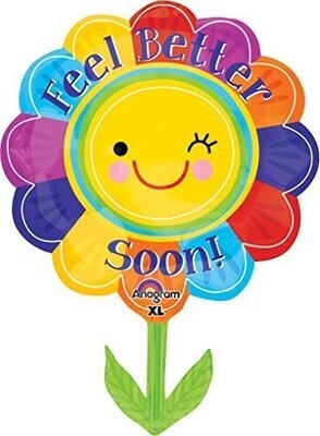 Foil Balloon - Jumbo - Feel Better Soon Flower - 21&quot;x29&quot;