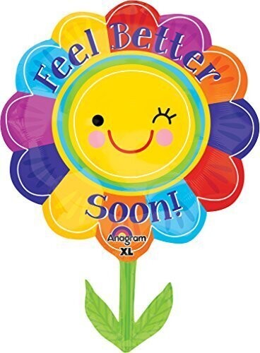 Foil Balloon - Jumbo - Feel Better Soon Flower - 21&quot;x29&quot;