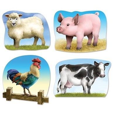 Cutouts-Farm Animals-4pkg-14&quot;-16&quot;