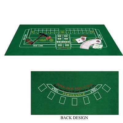 Home Casino-Felt-Blackjack &amp; Craps Set-1pkg
