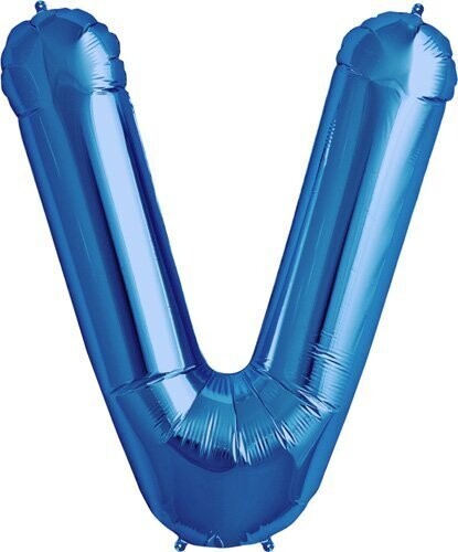 Foil Balloon - Blue V - 34&quot;