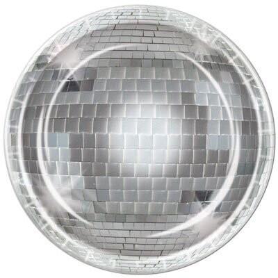 Plates-LN-70&#39;s Disco Ball-8pkg-Paper- Discontinued