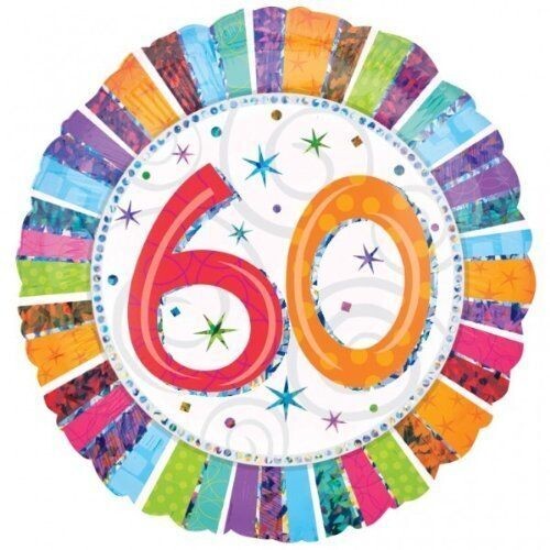 Foil Balloon - 60 Radiant Birthday - 18&quot;